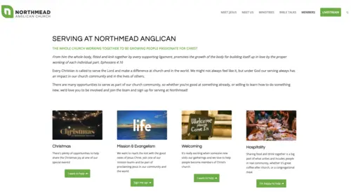 Uralla Anglican Church website screenshot