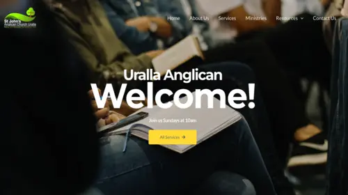 Uralla Anglican Church website screenshot